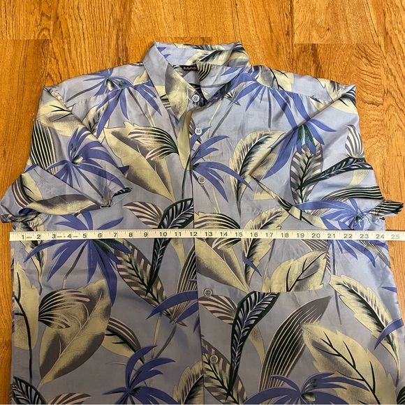 Men’s Massini 100% Silk Button Down Shirt Hawaiian Beach - Picture 4 of 6